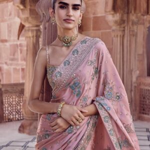 Aurima Gota Patti Saree - Blush