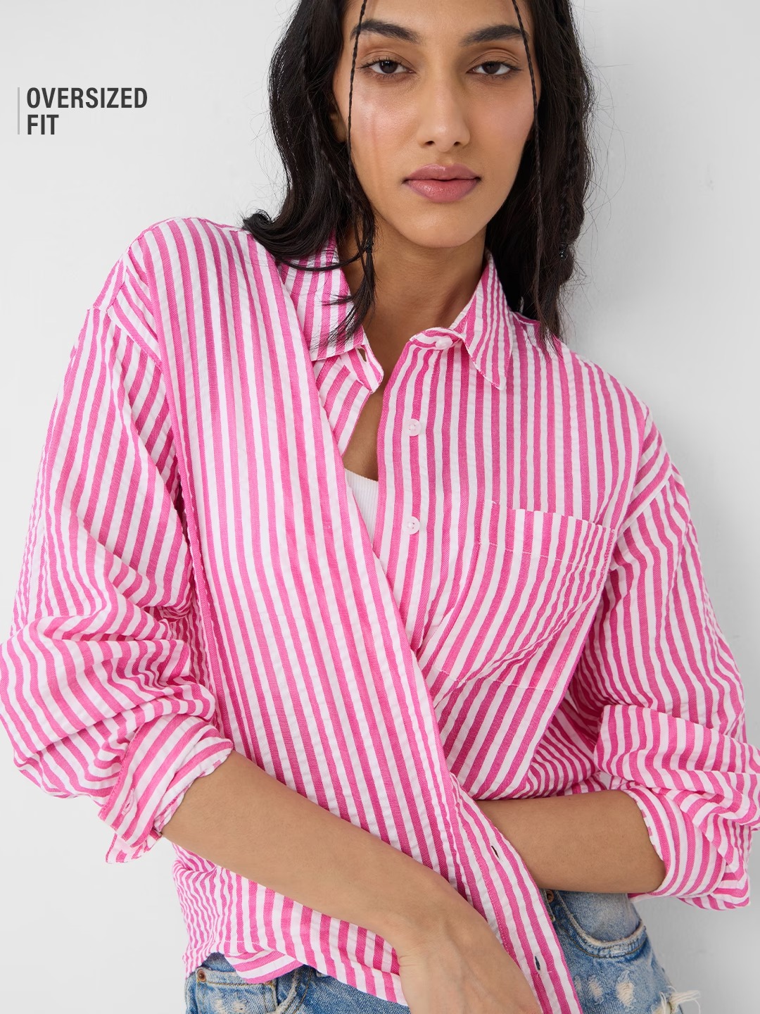Stripe Shirt: Rose